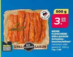 Netto Netto eigen marke meine fleischerei grillsaison schweinebauchscheiben Angebot