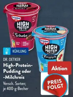 Aldi Süd DR. OETKER High-Protein-Pudding oder Milchreis Angebot