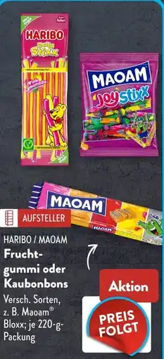 Aldi Süd HARIBO / MAOAM Fruchtgummi oder Kaubonbons Angebot