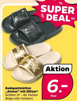 Netto Badepantoletten „amour“ mit glitzer Angebot
