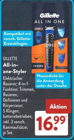Aldi Süd Gillette All-in-one-Styler Angebot