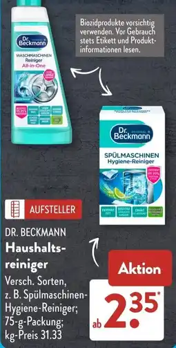 Aldi Süd Dr. Beckmann Spülmaschinen-Hygiene-Reiniger Angebot