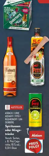 Aldi Süd Spirituosen oder Mixgetranke Angebot