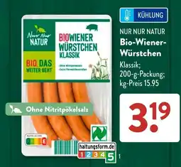Aldi Süd Nur Nur Natur Bio-Wiener-Würstchen Klassik Angebot