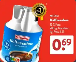 Aldi Süd MILSANI Kaffeesahne Angebot