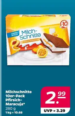 Netto Milchschnitte 10er-pack pfirsich-maracuja Angebot