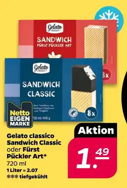 Netto Gelato classico sandwich classic oder fürst Angebot