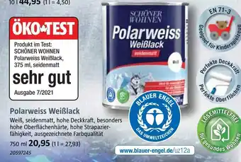 Bauhaus Schöner wohnen polarweiss weißlack Angebot