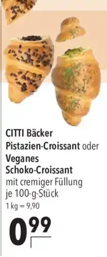 CITTI Markt CITTI Bäcker Pistazien-Croissant oder Veganes Schoko-Croissant Angebot