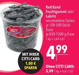 CITTI Markt Red Band Fruchtgummi oder Lakritz Angebot