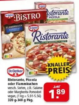 Multi Markt Dr.Oetker Ristorante oder Flammkuchen Angebot