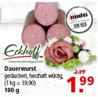 Multi Markt Eckhoff Dauerwurst Angebot