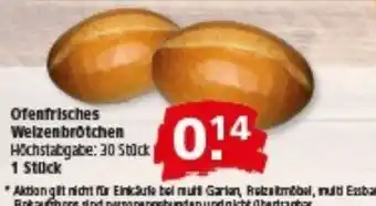 Multi Markt Ofenfrisches Welzenbrötchen Angebot