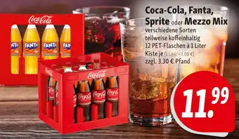 Nah & Frisch Coca-Cola, Fanta, Sprite oder Mezzo Mix Angebot
