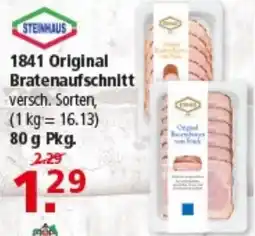 Multi Markt STEINHAUS 1841 Original Bratenaufschnitt Angebot