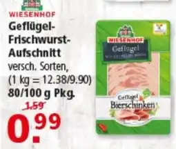 Multi Markt WIESENHOF Geflügel-Frischwurst-Aufschnitt Angebot