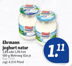 Nah & Frisch Ehrmann Joghurt natur Angebot