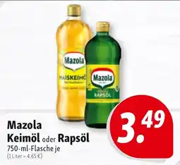 Nah & Frisch Mazola Keimöl oder Rapsöl Angebot