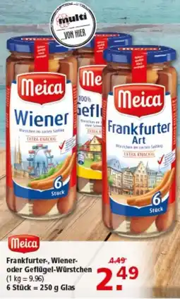 Multi Markt Meica Frankfurter-, Wiener- oder Geflügel-Würstchen Angebot