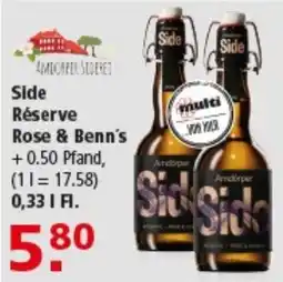 Multi Markt Side Réserve Rose & Benn's Angebot