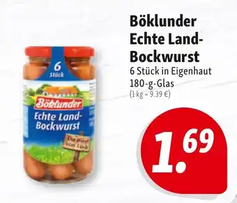 Nah & Frisch Böklunder Echte Land-Bockwurst Angebot