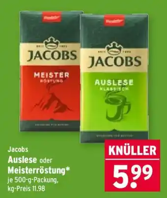 Wasgau Jacobs Auslese oder Meisterröstung Angebot