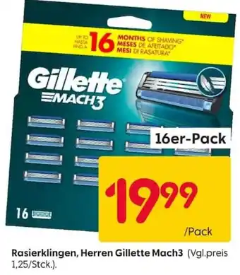 Rusta Rasierklingen, Herren Gillette Mach3 Angebot