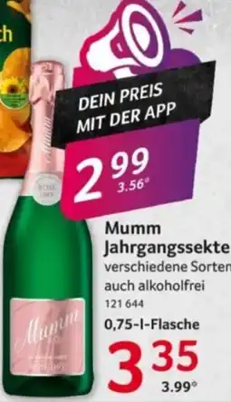Selgros Mumm Jahrgangssekte Angebot