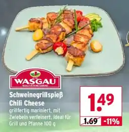 Wasgau WASGAU Schweinegrillspieß Chili Cheese Angebot