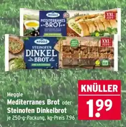Wasgau Meggle Mediterranes Brot oder Steinofen Dinkelbrot Angebot