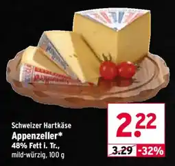 Wasgau Schweizer Hartkäse Appenzeller* Angebot