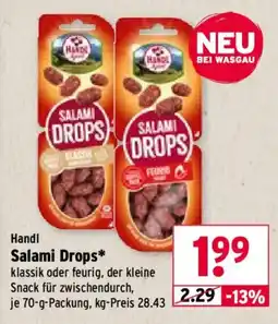 Wasgau Handl Salami Drops* Angebot
