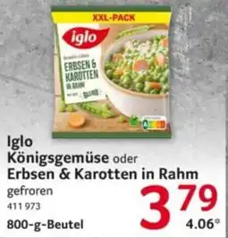 Selgros Iglo Königsgemüse oder Erbsen & Karotten in Rahm Angebot