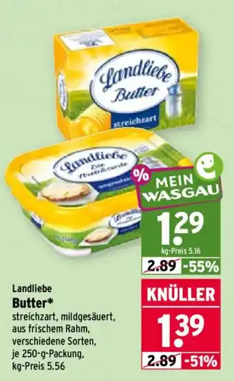 Wasgau Landliebe Butter* Angebot