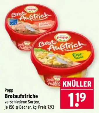 Wasgau Popp Brotaufstriche Angebot