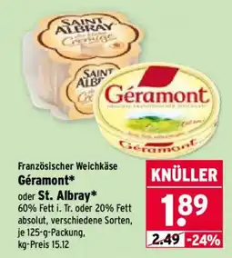 Wasgau Französischer Weichkäse Géramont* oder St. Albray* Angebot