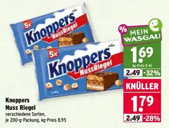 Wasgau Knoppers Nuss Riegel Angebot