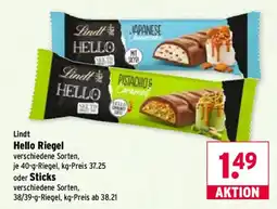 Wasgau Lindt Hello Riegel Angebot