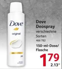 Selgros Dove Deospray Angebot