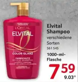 Selgros L'ORÉAL ELVITAL COLOR GLANZ FARB SCHUTZ PFLEGE SHAMPOO Angebot