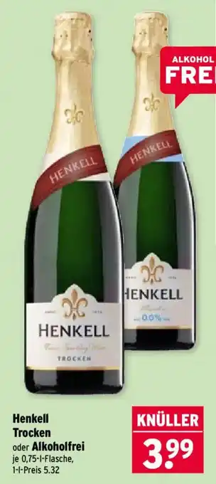 Wasgau Henkell Trocken oder Alkoholfrei Angebot