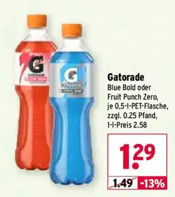 Wasgau Gatorade Blue Bold oder Fruit Punch Zero Angebot