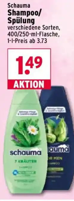Wasgau Schauma Shampoo/Spülung Angebot