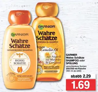 Famila Nord West Garnier Wahre Schätze Shampoo oder Spülung 200-250ml Flasche Angebot