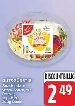 nah & gut GUT&GÜNSTIG Snacksalate Angebot