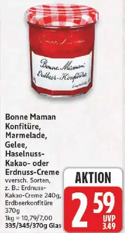 nah & gut Bonne Maman Konfitüre, Marmelade, Gelee, Haselnuss- Kakao- oder Erdnuss-Creme Angebot