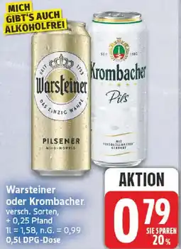 nah & gut Warsteiner oder Krombacher Angebot