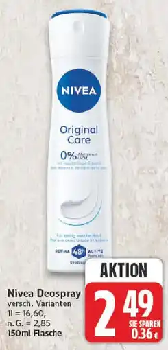 nah & gut Nivea Deospray Angebot