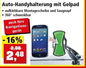 Thomas Philipps Auto-Handyhalterung mit Gelpad Angebot