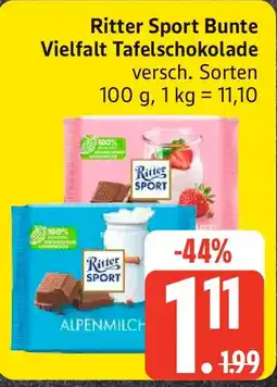 Edeka Ritter Sport Bunte Vielfalt Tafelschokolade Angebot